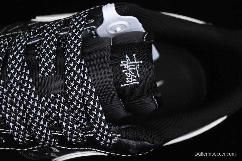 Nike Air Force 1 '07 Low Stussy Collaboration - All Black Low-Top Casual Sneakers - XZ6188-311