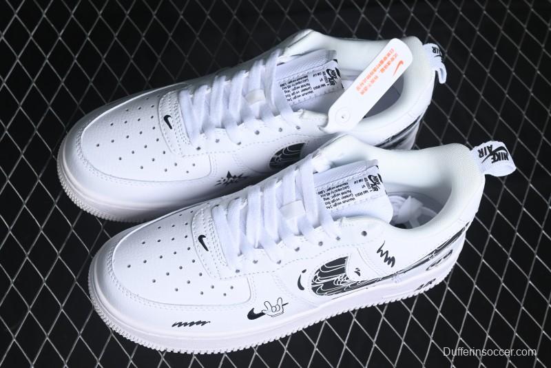 Nike Air Force 1 '07 Low "Smiley Face" Casual Sneakers - FB8971-020