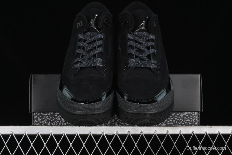 Nike Air Jordan 3 Retro Basketball Shoes Midnight Black - CT8532-001