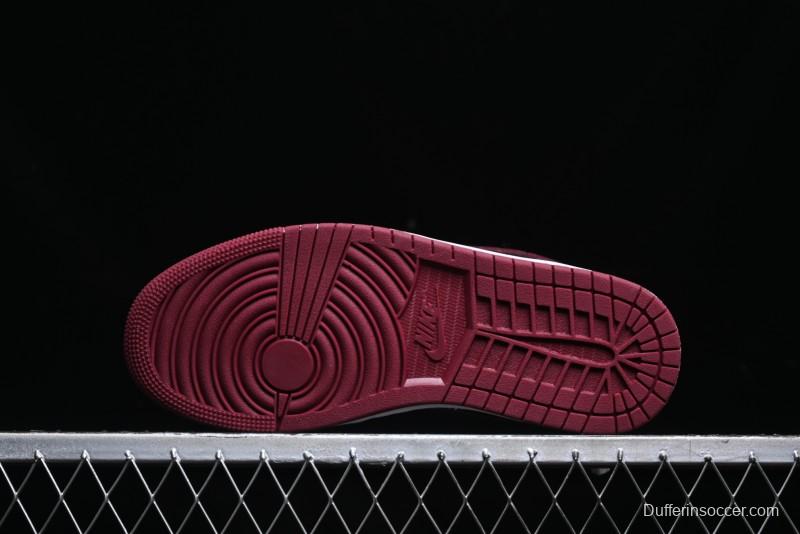 Nike Air Jordan 1 Low AJ1 Black Wine Red Metallic Wings DB6491-600
