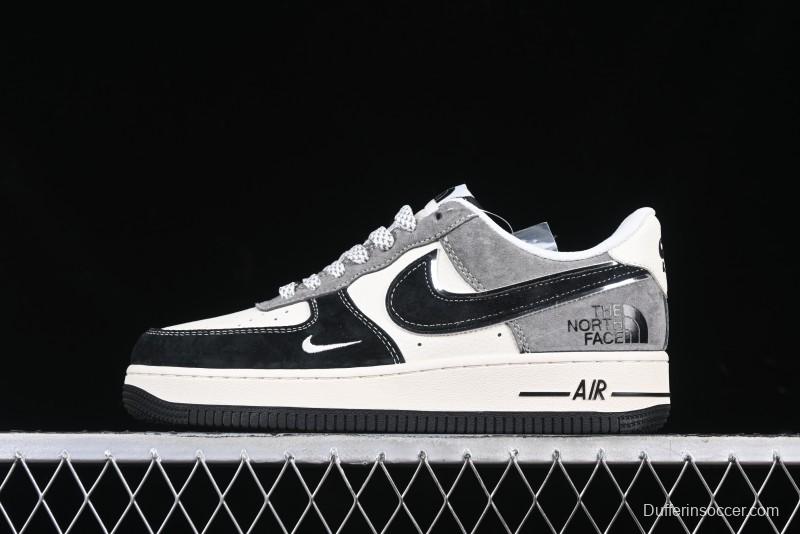 Nike Air Force 1'07 Low The North Face Collaboration Black Beige Grey Casual Sneakers - XZ6188-976