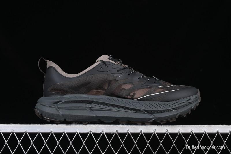 HOKA ONE ONE Satisfy Running Mafate Trail Low-Cut Cushioned Outdoor Hiking Shoes - 1157050 COFF