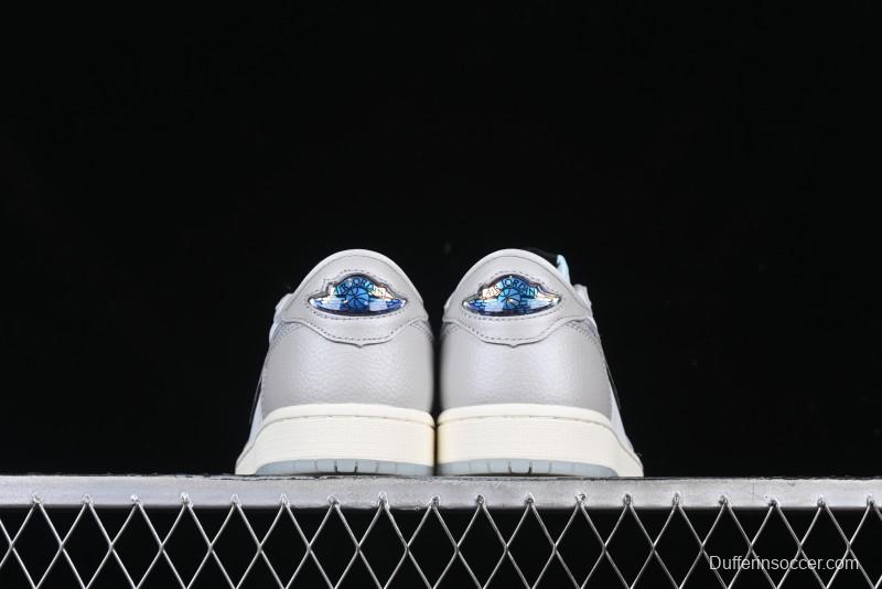 Nike Air Jordan 1 Low OG CNY AJ1 Snake Year Limited Silver Snake Low-Top Retro Basketball Shoes - HF3144-100