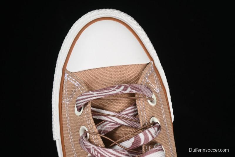 Converse All Star Platform Sneakers in Coffee Bean Milk Tea Color with OrthoLite Insole and Thick Sole for Height Boost - A11619C