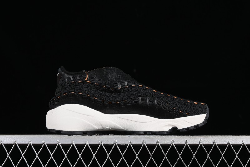 Nike Air Footscape Woven Asymmetrical Woven Slip-Resistant Low-Top Lifestyle Sneakers - FQ8129-010