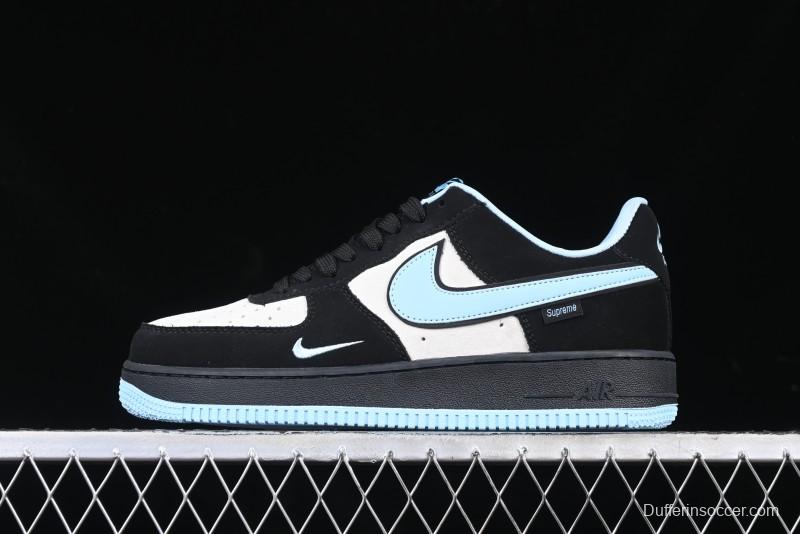 Nike Air Force 1 '07 Low Supreme Collaboration Tiffany Blue Low-Top Casual Sneakers - DF0188-025