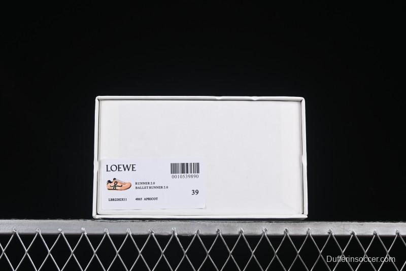 Loewe Ballet Runner 2.0 Sneakers Retro Style Lightweight Training Shoes - Apricor