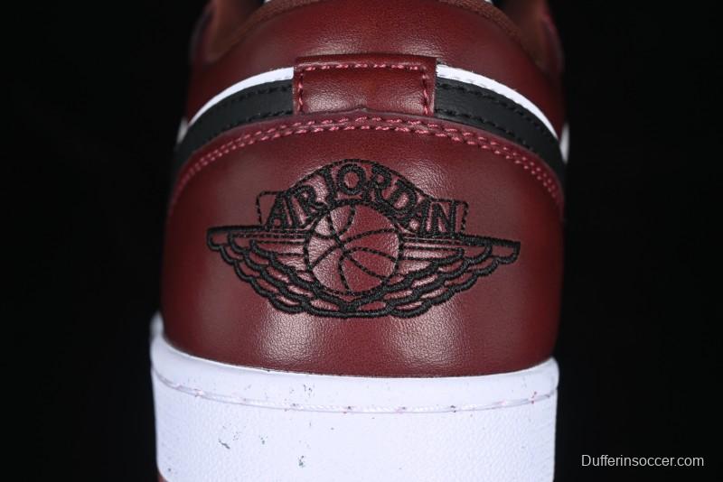 Nike Air Jordan 1 Low AJ1 Retro Lifestyle Sneakers in White and University Red - HF3148-102