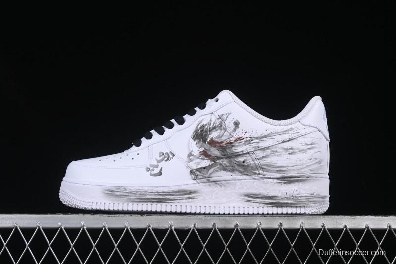 Nike Air Force 1 '07 Low Casual Sneakers with Chinese Ink Painting Design - ZH0316-062