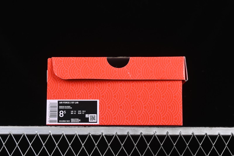 Nike Air Force 1 '07 Low Stussy Collaboration Year of the Snake Limited Edition Red Snake Low-Top Casual Sneakers - XS1958-502