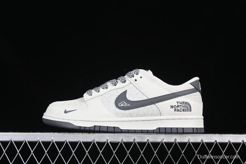 Nike SB Dunk Low The North Face Collaboration Beige Cloud Anniversary High-End Custom Low-Top Casual Skate Shoes - DJ2024-118