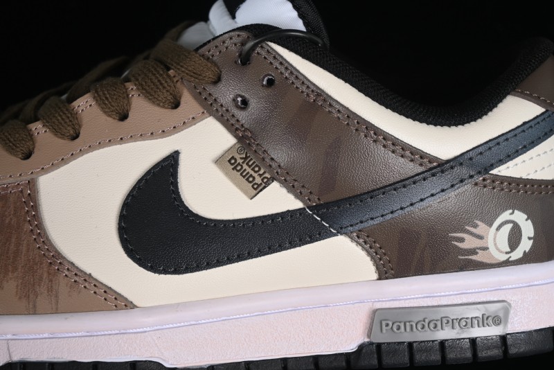 Nike Dunk Low Panda Prank Street Racing Electro Rust Distressed SB Strap Low-Top Casual Sneakers - DD1391-100