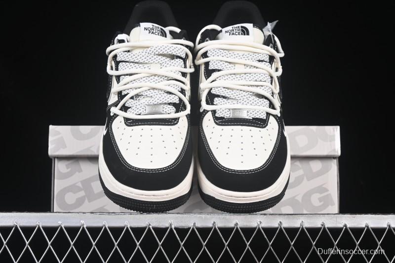 Nike Air Force 1 '07 Low The North Face Collaboration Suede Black Drawstring Casual Sneakers - SJ1198-101