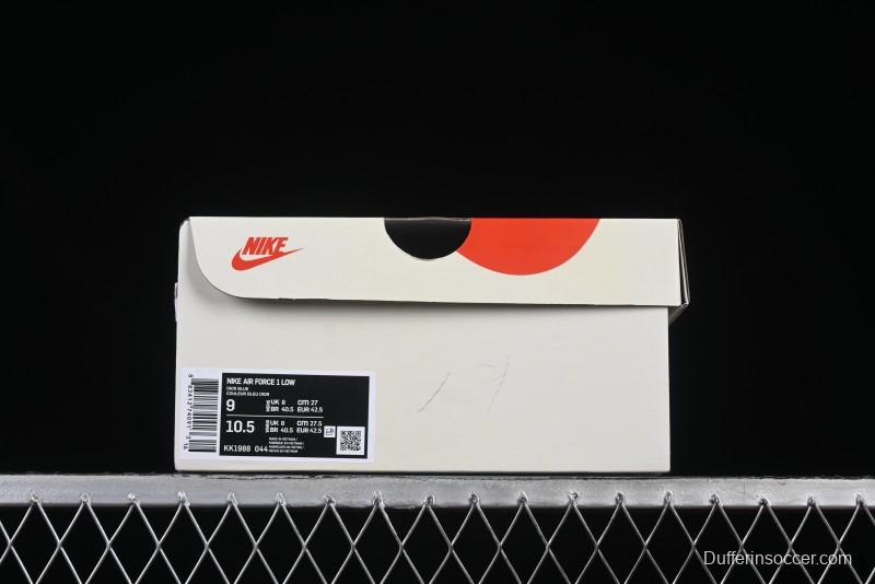 Nike Air Force 1 '07 Low Dior Collaboration Grey Blue Ghost Face Casual Sneakers - KK1988-044