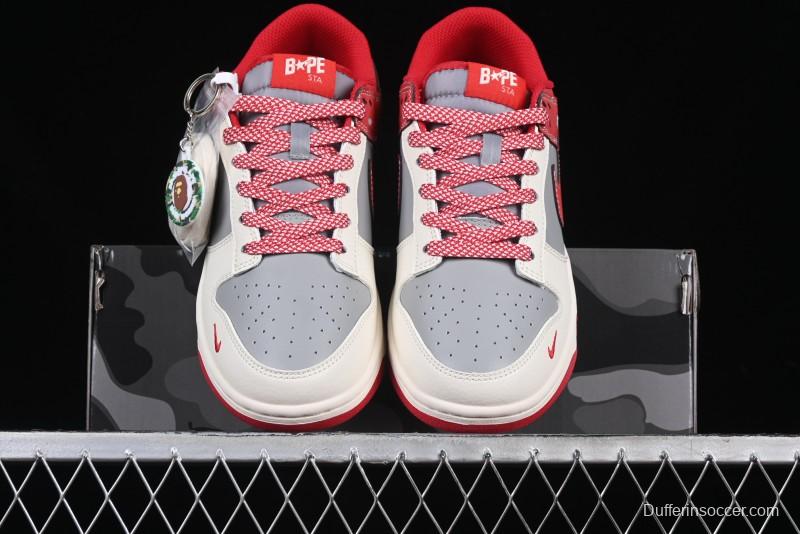 Nike SB Dunk Low BAPE Collaboration Anniversary High-End Custom Sneakers - BB8969-008