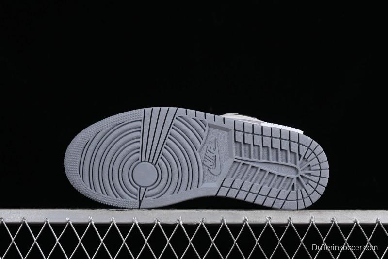 Nike Air Jordan 1 Low AJ1 Retro Basketball Shoes with Panda Mischief Modern Floral Design - 553560-053