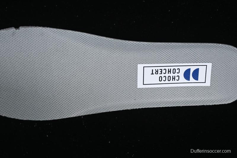 Choco Concert Leather Round Square Asymmetric Fashion Sneakers White Gray - AJE5