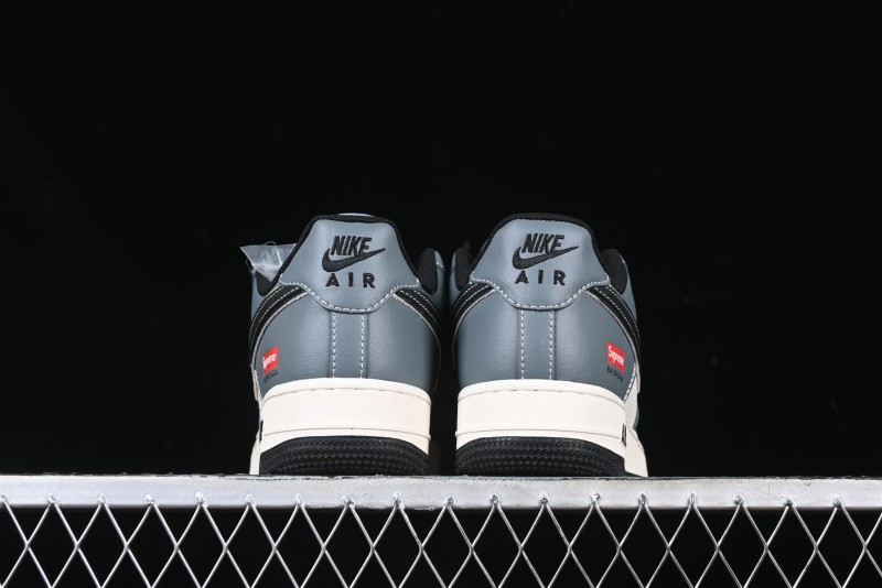 Nike Air Force 1 '07 Low Supreme Collaboration Sneakers in Blue Grey - XZ6188-385