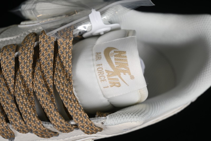 Nike Air Force 1 '07 Low Classic Khaki Mini Swoosh Starry Sky Low-Top Casual Sneakers - MJ0319-027