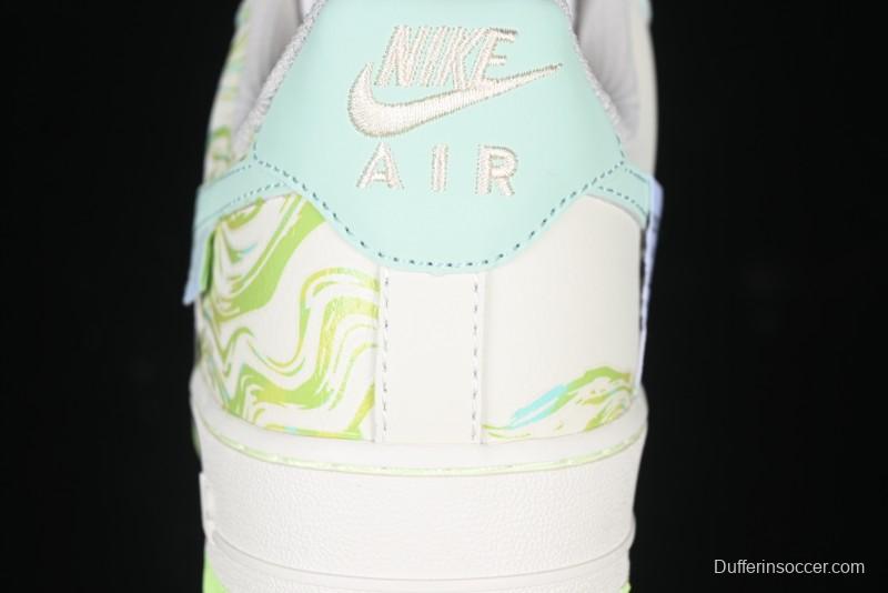 Nike Air Force 1 '07 Low "Green Snake" Year of the Snake Limited Edition Casual Sneakers with Bamboo and Serpent Design - FB1893-555