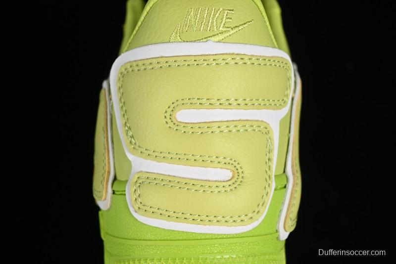 Nike CPFM x Nike Air Force 1 '07 Low Casual Sneakers in Lemon Green with SUNSHINE Design - DC4457-300
