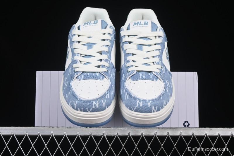 New York Yankees Chunky Liner Mid Denim Monogram Sandals with Thick Sole - 3ASXS015N50BLS