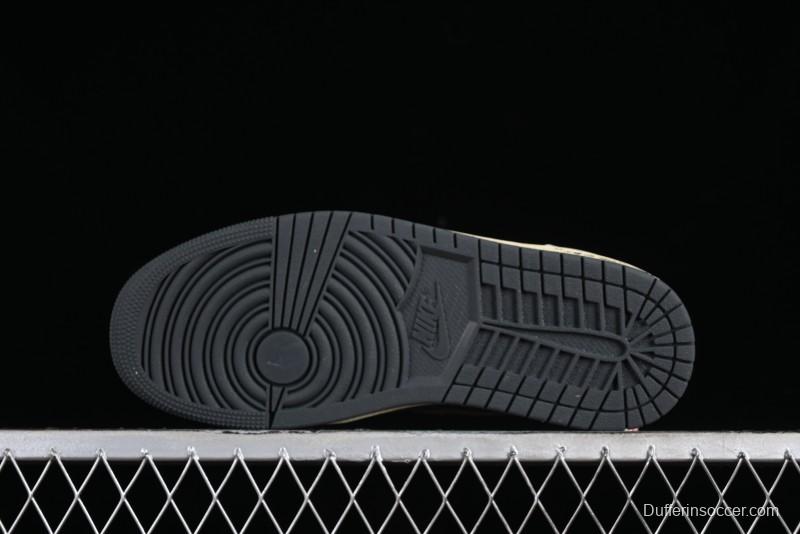 Nike Air Jordan 1 Low AJ1 Custom Black Green Low-Top Culture Casual Sneakers - DC0774-001