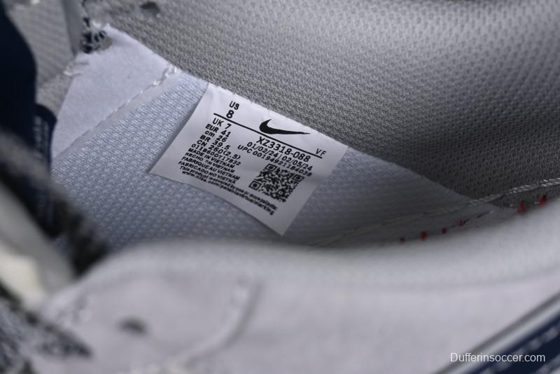 Nike Air Force 1 '07 Low Stussy Collaboration Grey Blue Swoosh Casual Sneakers - XZ3318-088