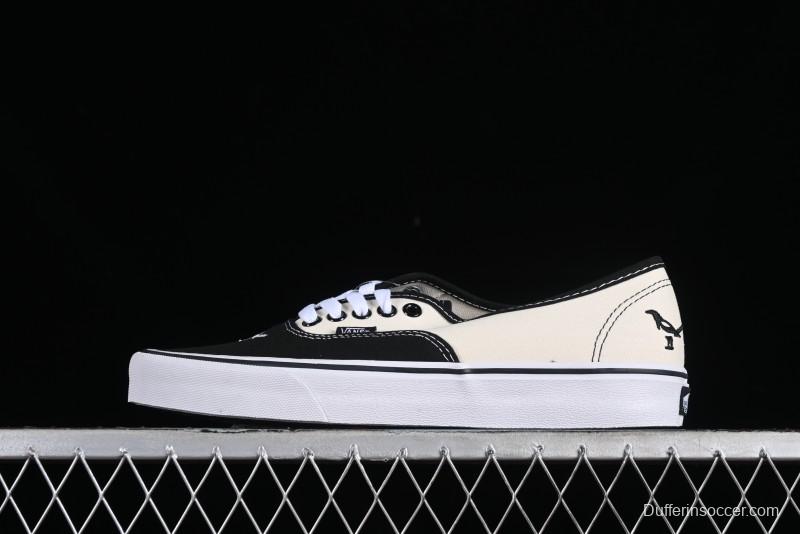 Vans Authentic Peace Dove Series Classic Canvas Patchwork Low-Top Skate Shoes - VN0009VBPB