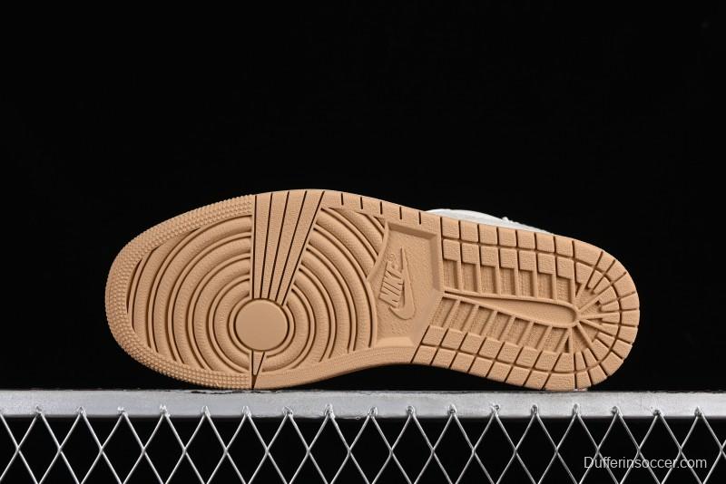 Nike Air Jordan 1 Low OG SP Travis Scott x Fragment Design Retro Sneakers with Reverse Swoosh - SJ2068-006