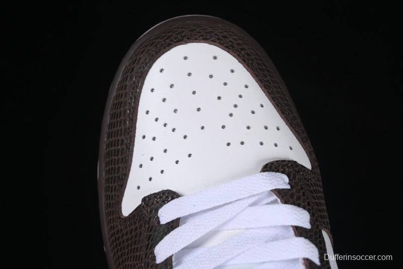 Nike Dunk Low Retro Sneakers in Grey Purple Snakeskin Leather - HV6932-299