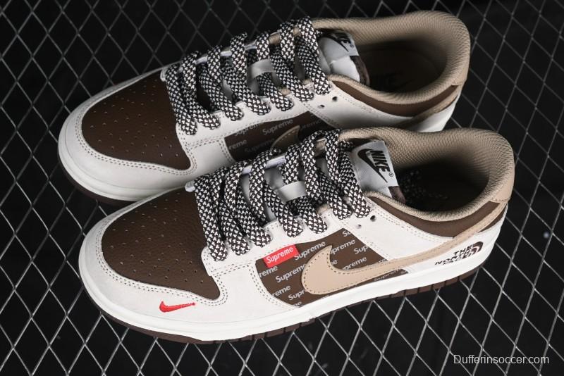 Nike SB Dunk Low The North Face x Supreme Collaboration Anniversary Edition High-End Custom Low-Top Casual Sneakers - DJ2024-056