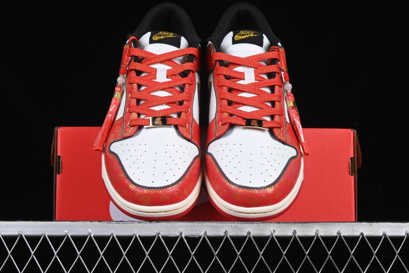 Nike SB Dunk Low Chinese New Year Celebration Red Anniversary High-End Custom Low-Top Casual Skate Shoes - RW1220-005