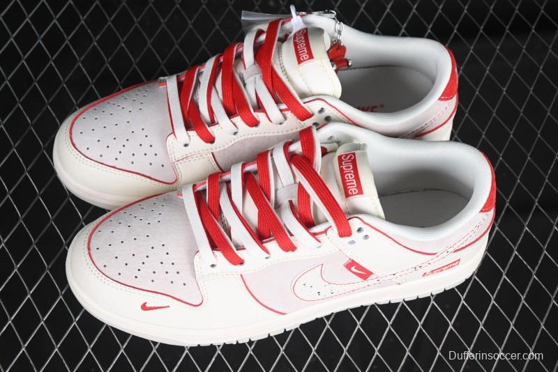 Nike SB Dunk Low Supreme Collaboration Anniversary Custom Low-Top Casual Sneakers - DM6868-033