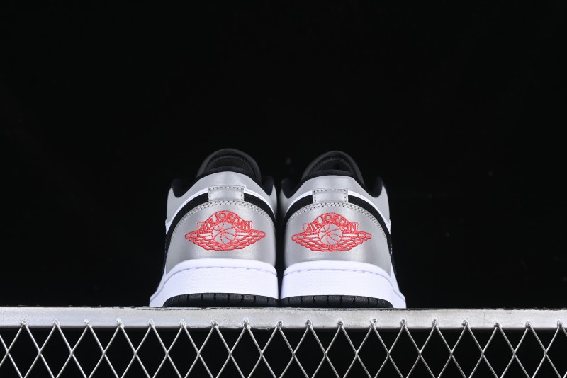 Nike Air Jordan 1 Low Retro Casual Sneakers with Black Swoosh - HF3148-106