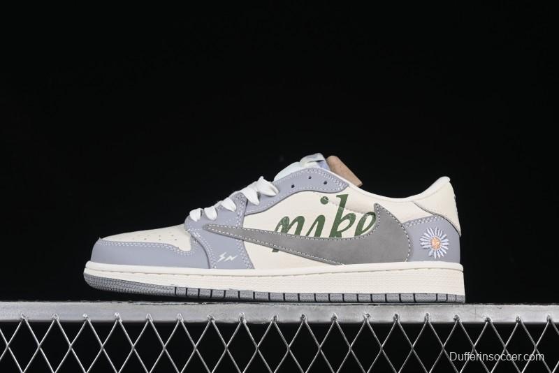 Nike Travis Scott x Fragment Design x Air Jordan 1 Low OG SP AJ1 Retro Sneakers - XS2024-018