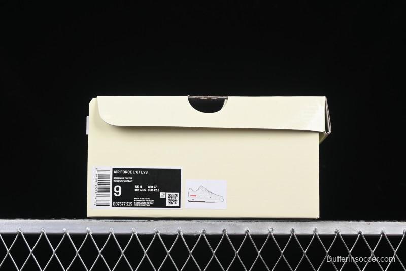 Nike Air Force 1 '07 Low Supreme Collaboration - Beige/Brown Colorway Low-Top Casual Sneakers BB7577-215