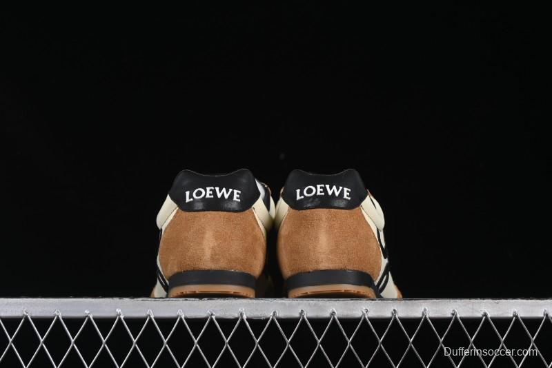 Loewe Ballet Runner 2.0 Sneakers Retro Style Lightweight Training Shoes - Apricor