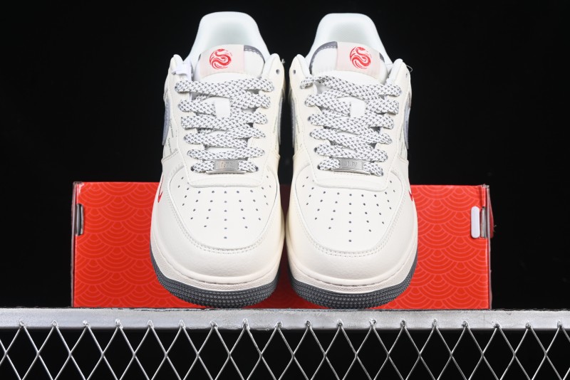 Nike Air Force 1 '07 Low Supreme Snake Year Limited Edition Silver Swoosh Low-Top Casual Sneakers - XS1958-503