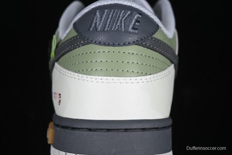 Nike Dunk Retro Low Grey Fog Panda Prank Mountain Theme Casual Sneakers - DD1391-103