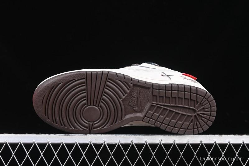 Nike SB Dunk Low Supreme Year of the Snake Limited Edition Grey Python Print Anniversary Custom Low-Top Casual Sneakers - XS1086-018