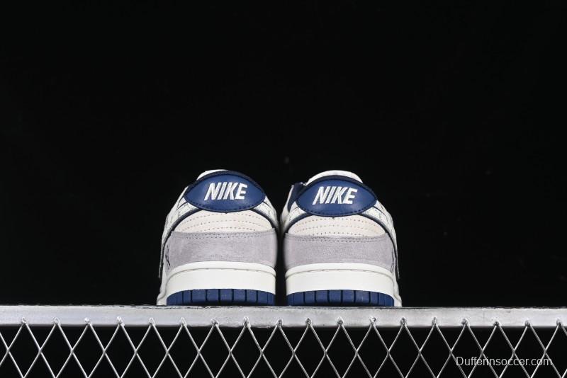 Nike SB Dunk Low MLB Collaboration Embroidered Blue Logo Anniversary Custom Low-Top Casual Skate Shoes - DJ2024-092