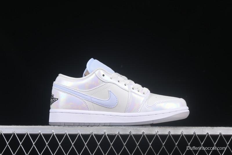 Nike Air Jordan 1 Low "Year of the Snake 2025" Retro Basketball Shoes with Pearl Iridescent Finish - HF4080-001