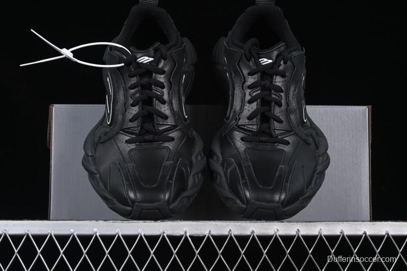 Balenciaga Monday Leather Round Toe Lace-Up Low-Top Casual Shoes - WDTSC1000