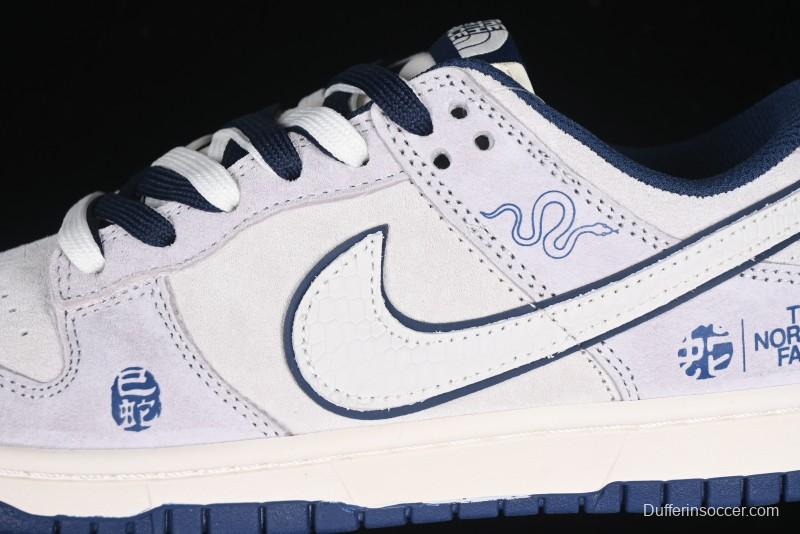 Nike SB Dunk Low The North Face Year of the Snake Collaboration Anniversary Edition Custom Low-Top Casual Skate Shoes - DM6868-014
