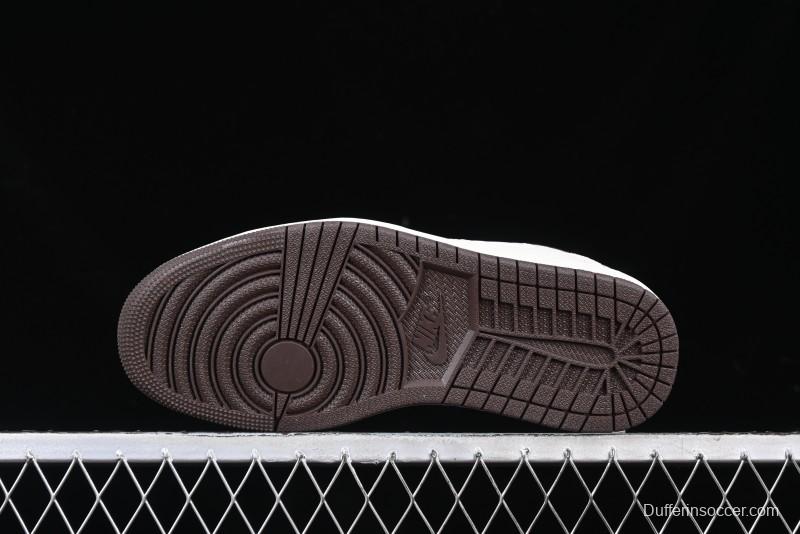 Nike Travis Scott x Fragment Design x Air Jordan 1 Low OG SP AJ1 Bape Collaboration Sneakers - AG3702-807