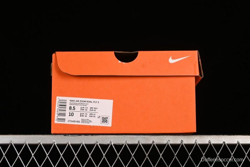 Nike Zoom Rival Fly 3 Lightweight Fabric Comfortable Cushion Non-Slip Low-Top Casual Running Shoes - CT2405-001