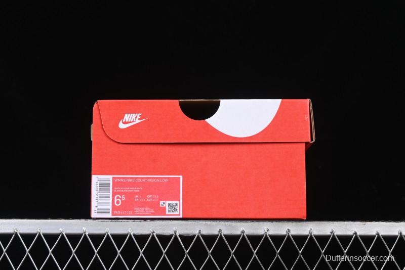 Nike Court Vision Low Lo Leather Low-Top Retro Casual Breathable Sneakers - FN3447-131