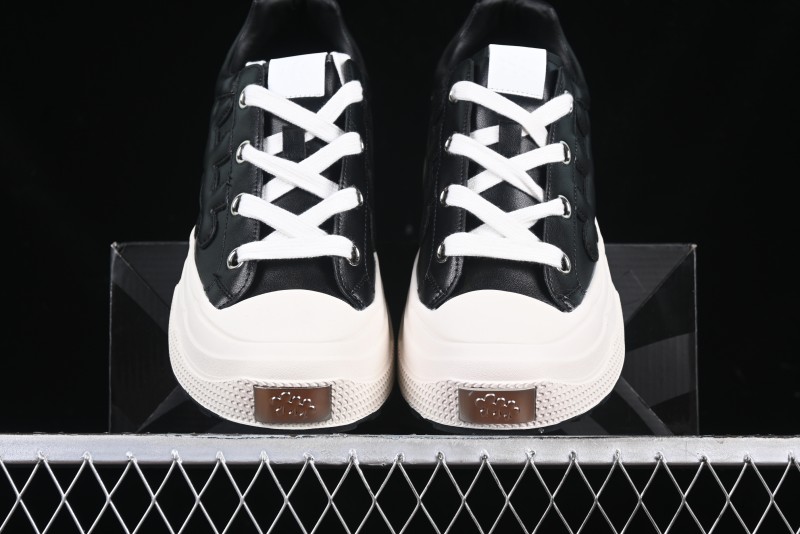Shoot Brand Replay Black Plum Retro Comfort Leather Anti-Slip Platform Low-Top Casual Sneakers - AJD4