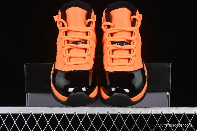 Nike Air Jordan 11 Retro High Top Basketball Shoes in Black/Orange - CT8012-800